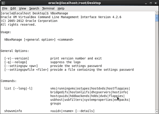 VirtualBox Commands