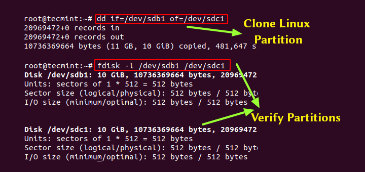 How to Clone a Partition or Hard drive in Linux