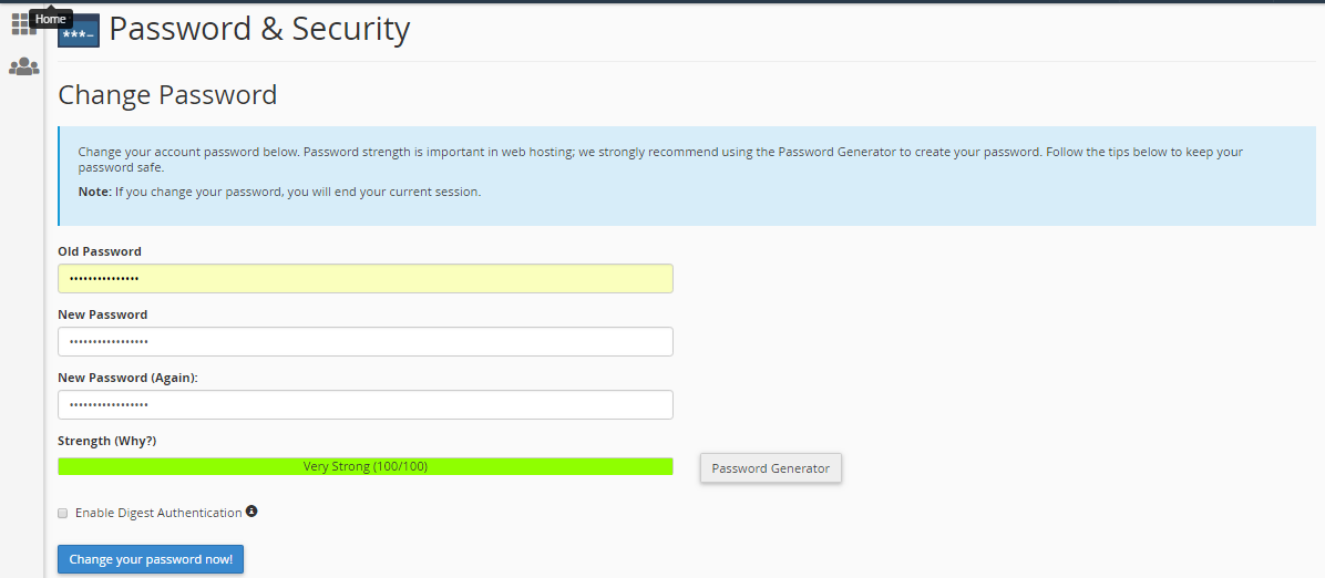 Resetting email account password from Command line in cPanel