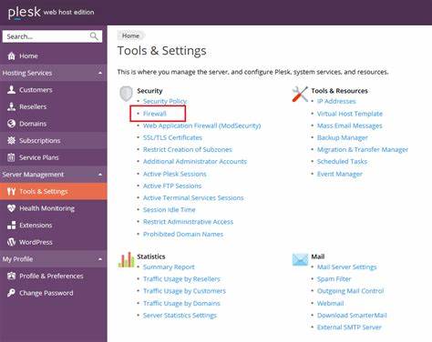 Plesk firewall apply configuration problem