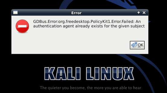 GDBus.Error:org.freedesktop.PolicyKit1.Error.Failed